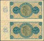 Spanje. - 2 x 25 Peseta 1936 - Consecutive - Pick 99, Postzegels en Munten