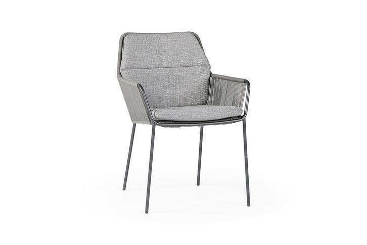Suns Punta eetstoel licht antraciet - fishbone weaving, Jardin & Terrasse, Ensembles de jardin