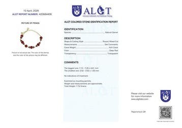 Zonder minimumprijs - Armband Zilver - Garnet -, Nieuw