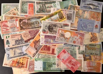 Monde. - 5 x 50 Different banknotes - 50 Different Countries