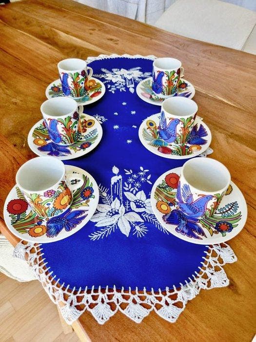 Villeroy & Boch - Christine Reuter - Koffiekopje (6) -, Antiquités & Art, Antiquités | Meubles | Tables