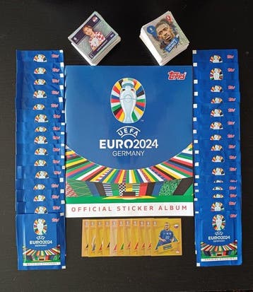 Topps Euro 2024 - Empty Album + 11 SP + 308 loose stickers +