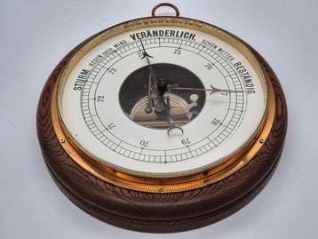 Maritimes Antiquariat – Barometer – Holz und Messing mit, Antiek en Kunst