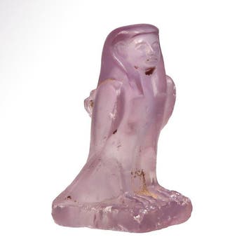 Oud-Egyptisch amethist Ba Bird Amulet