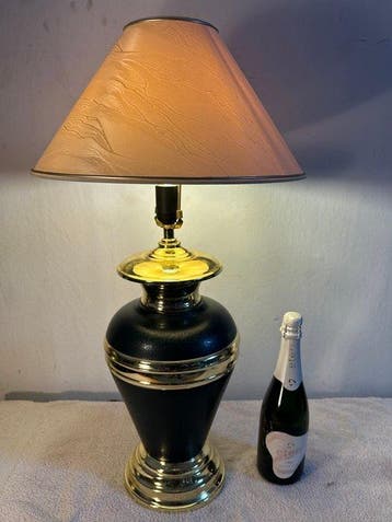 Tafellamp - Nicole - Messing, Staal, Textiel - Amerika Lamp