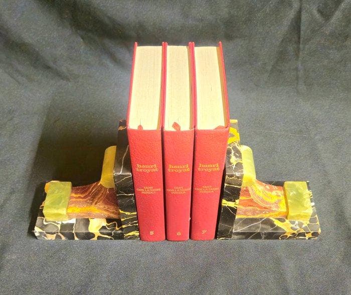 Serre-livres (2) - Marbre, Onyx, Antiek en Kunst, Kunst | Designobjecten