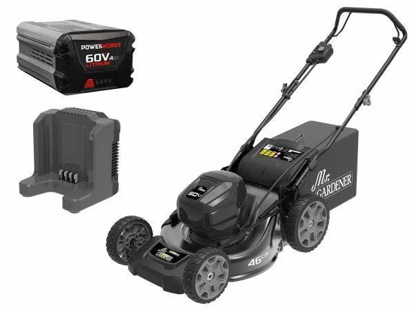 Veiling - Mr. Gardener grasmaaier accu 4-in-1 4Ah 60v, Jardin & Terrasse, Tondeuses à gazon
