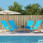 vidaXL Strandhanddoeken 4 st 400 g/m² 60x135 cm stof, Huis en Inrichting, Verzenden, Nieuw