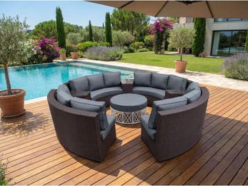 Veiling - Diningset / Tuinset incl. kussens 8-delig, Jardin & Terrasse