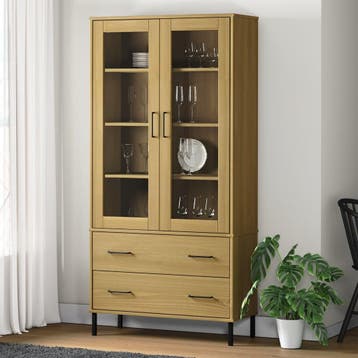 vidaXL Boekenkast met metalen poten OSLO 85x35x172,5 cm hout, Verzenden, Nieuw