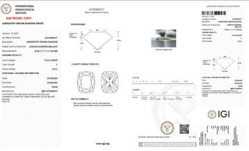 Ring - 18 karaat Geel goud - 10.23ct. tw. Diamant, Nieuw