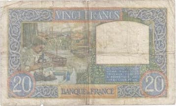 France Fay 12/20 20 Francs Science Et Travail 04/12/1941..., Verzenden