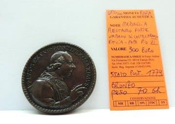 Italië, Pauselijke Staat Papa Pio VI. Medal 1779 Restauro