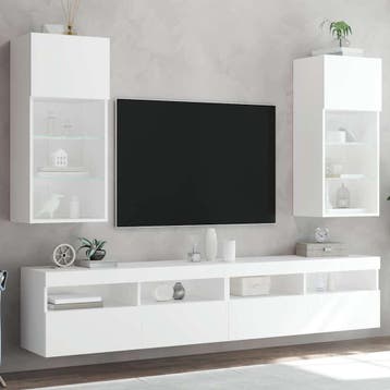 Tv-meubels LED 2st | Retour Deal | -35% Korting, Huis en Inrichting, Minder dan 50 cm, Verzenden, Minder dan 100 cm, Modern