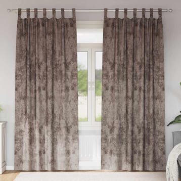 vidaXL Velvet Gordijnen 2 pcs Cappuccino 260 x 140 cm, Huis en Inrichting, Verzenden, Nieuw