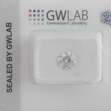 1 pcs Diamant (Natuurlijk) - 1.03 ct - Rond - J - SI2 -, Nieuw