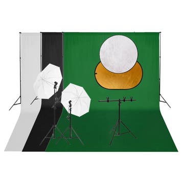 vidaXL Fotostudioset met verlichtingsset achtergrond en, Verzenden, Nieuw