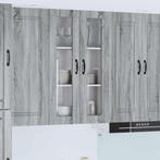 vidaXL Wandglas Kasten Grijs Sonoma 60 x 31 x 100 cm Bewerkt, Verzenden, Nieuw