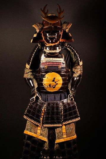 Gusoku yoroi: volledig samoerai-pantser - ijzer, Zijde,