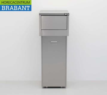 Poubelle mobile HCB en acier inoxydable, gamme Premium, avec, Verzenden