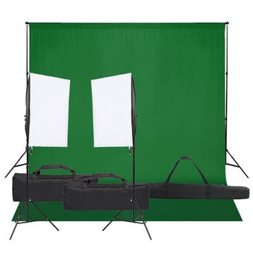 vidaXL Fotostudioset met verlichtingsset en achtergrond, Verzenden, Nieuw