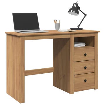 vidaXL Bureau PANAMA 112x45x75 cm massief grenenhout, Huis en Inrichting, Bureaus, Verzenden, Nieuw