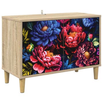 vidaXL Tv-meubel KIEL 69 x 33 x 50 cm Sonoma Bewerkt hout, Verzenden