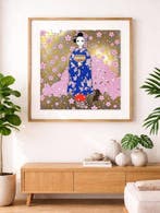 Takashi Murakami (1962) - Maiko in Kyoto, Cherry Blossoms on
