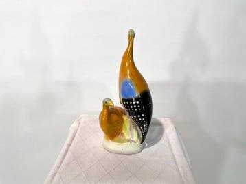 Hollohaza - Figuur - Perlhühner - Porselein