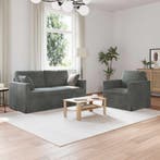 vidaXL bank / zetel 2 pcs Donkergrijs, Verzenden, Nieuw