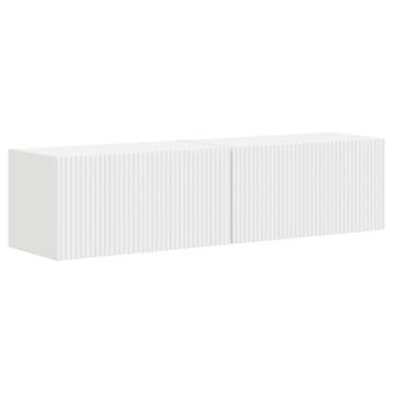 vidaXL TV Wandkast 2 st Wit Bewerkt hout, Verzenden