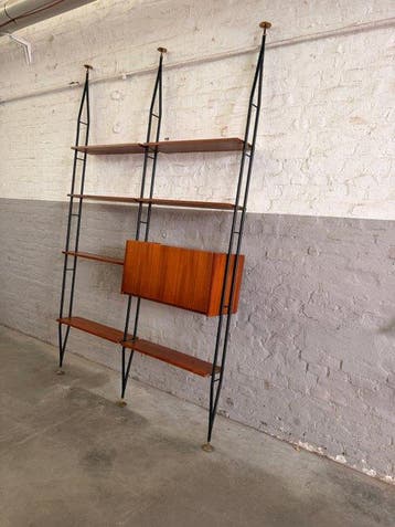 Wandrek - Hout, Metaal, Messing
