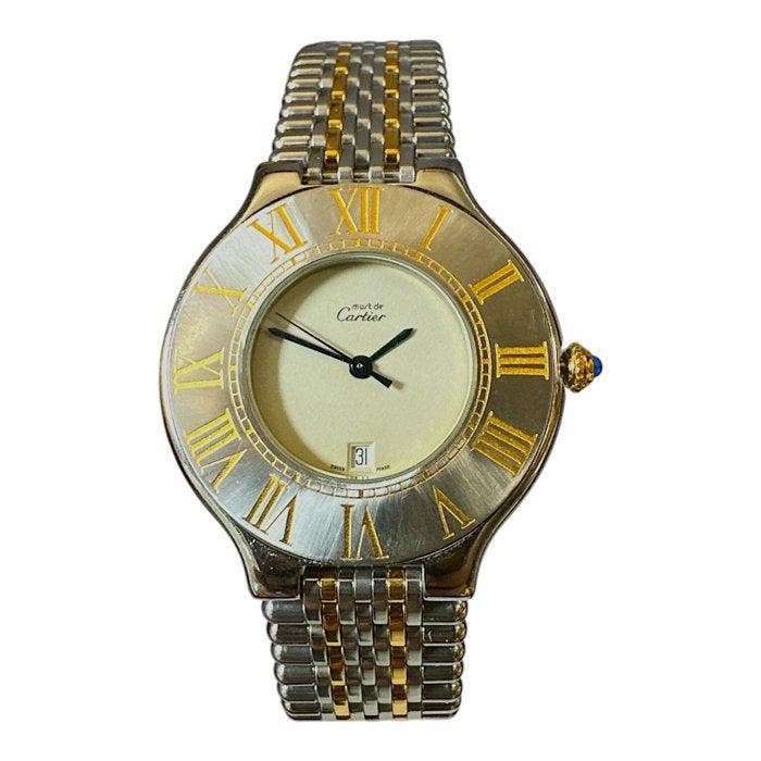 Cartier - Must de Cartier 21 XL Date - 921101292 - Unisexe -, Handtassen en Accessoires, Horloges | Heren