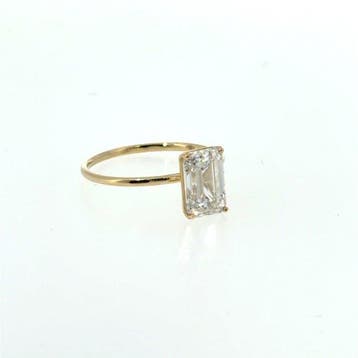 Zonder minimumprijs - Ring - 14 karaat Geel goud - 2.03ct., Handtassen en Accessoires, Ringen, Nieuw