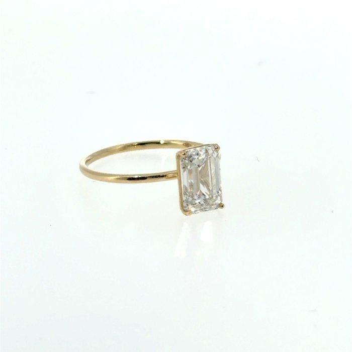 Zonder minimumprijs - Ring - 14 karaat Geel goud - 2.03ct., Handtassen en Accessoires, Ringen