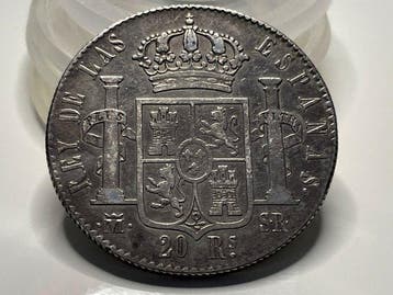 Espagne. Fernand VII. 20 Reales 1822 Madrid SR
