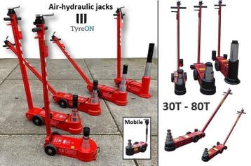 Cric pneumatique pour poids lourds - 10 modèles disponibles, Nieuw