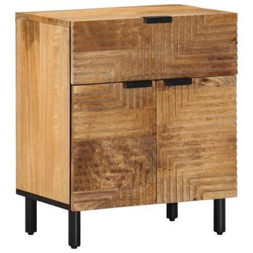 vidaXL Nachtkastje 50x33x60 cm massief mangohout bruin, Verzenden, Nieuw