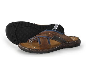 Nelson Slippers in maat 44 Cognac, Kleding | Heren, Schoenen, Slippers, Overige kleuren, Verzenden, Zo goed als nieuw