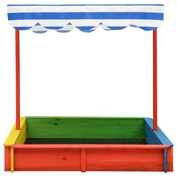 vidaXL Zandbak met verstelbaar dak UV50 vurenhout, Kinderen en Baby's, Verzenden, Nieuw