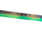 Groen Zwart Texel vlag met Gouden opdruk 100 mm 80 cm, Nieuw