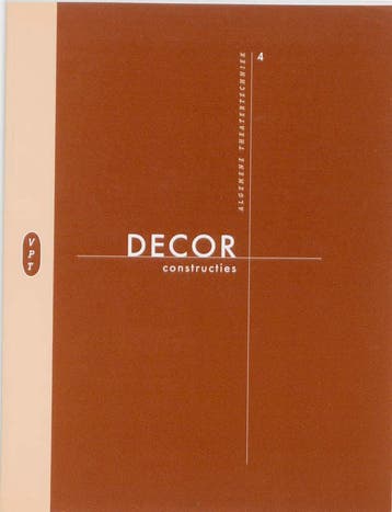 Decorconstructies / Algemene theatertechniek / 4, Verzenden, F. v/d Haspel