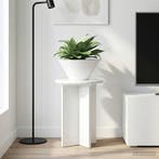 vidaXL Plantenstand 2 pcs Hoogglans Wit Ø29,5 x 40 cm, Tuin en Terras, Verzenden, Nieuw