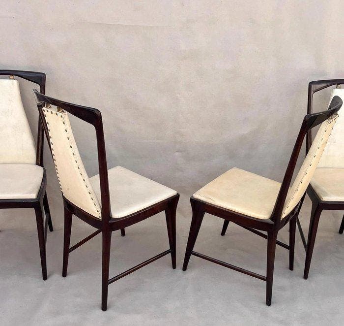 Osvaldo Borsani - Chaise (6) - Acajou, Antiek en Kunst, Antiek | Meubels | Stoelen en Sofa's