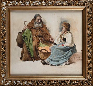 Francesco Coleman (1851–1918) - Monk with Peasant Girl
