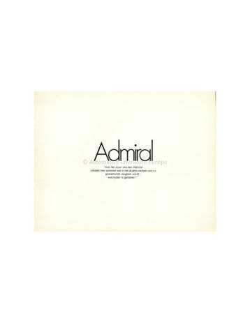 1971 OPEL ADMIRAL B BROCHURE NEDERLANDS