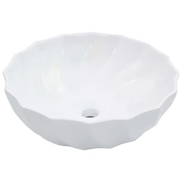 vidaXL Wastafel 46x17 cm keramiek wit, Verzenden, Nieuw
