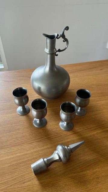 Drankservies (5) - Tin, Antiek en Kunst