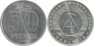 50 Pfennig Ddr 1958a, Verzenden, België