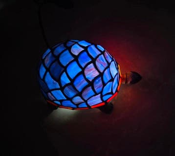 Lampe de table - Verre - Abat-jour tartaru